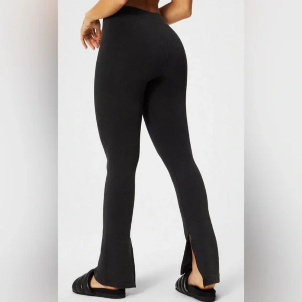 Fabletics High Waisted Split Hem Flare Leggings B… - image 1